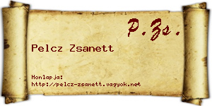 Pelcz Zsanett névjegykártya